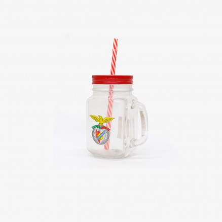 SL Benfica Jar with Straw