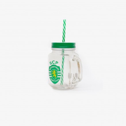 Sporting CP Jar with Straw