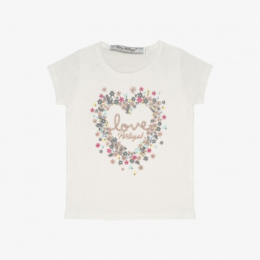 T-Shirt Força Portuga"l Love" Bébé (Menina)