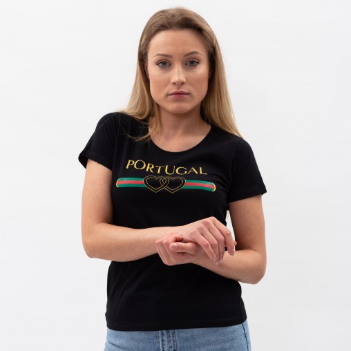 T-Shirt Força Portugal Duplo Coração