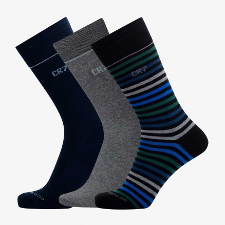 CR7 Socks (Pack of 3) - 19086-VERDE | Força Portugal